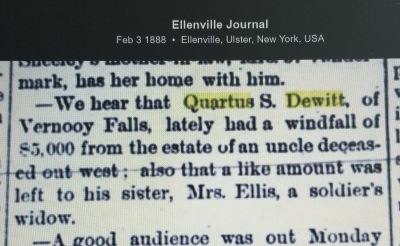 a digitized old newspaper announcement